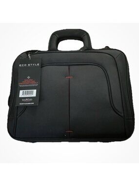 Eco Style Black Neoprene Tech Pro Case Topload LapTop Bag Checkpoint Friendly NW